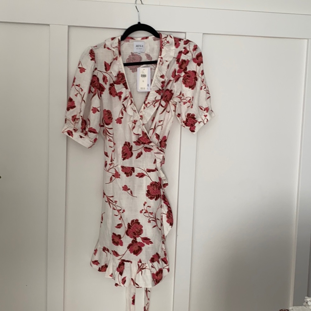 NWT Misa Los Angeles wrap floral dress Size XS